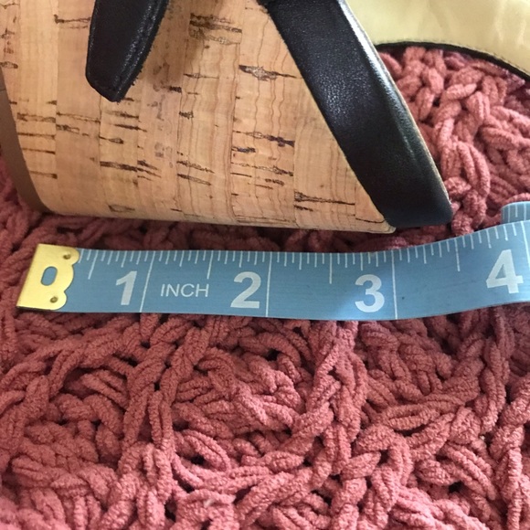 Free Shipping Issac Misrahi Black Leather wedge heel sandals. Size 8 - Picture 2 of 16